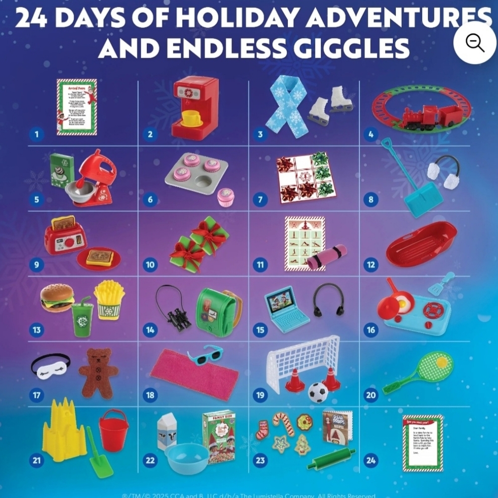 Elf On The Shelf 24 Day Prop Kit Ultimate Elf Ideas Kit Christmas New - Picture 5 of 6